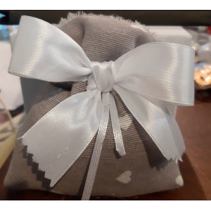 Bomboniera sacchetto portaconfetti shabby cuori